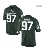 Youth Maverick Hansen Michigan State Spartans #97 Nike NCAA Green Authentic College Stitched Football Jersey WI50S30BW